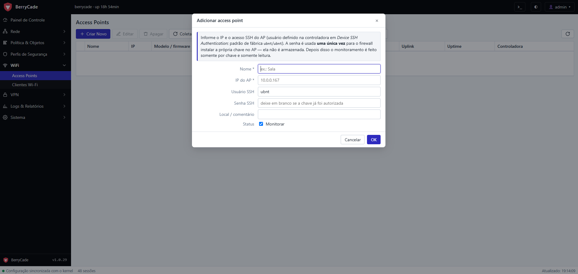 Adicionar access point